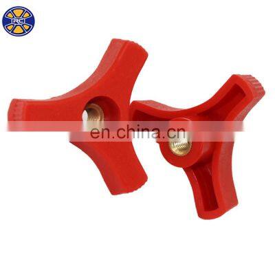 Red Black Furniture Star Triangle Round Plastic Handle Knob