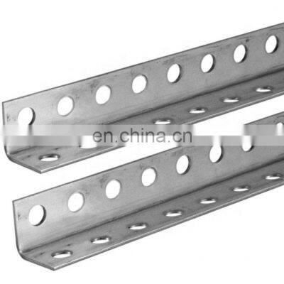 Hot dipped galvanized steel iron angle L profile perforated bar punching angle bar