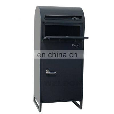 Smart metal parcel delivery box Outdoor parcel dropping parcel drop box for mail