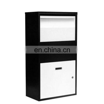Secure Large Capacity Galvanized Steel Wall Mounted Locking Vertical Parcel Dropbox Mailbox