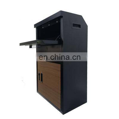 Parcel delivery Box & metal outdoor parcel delivery box Freestanding Locking Parcel Drop Box