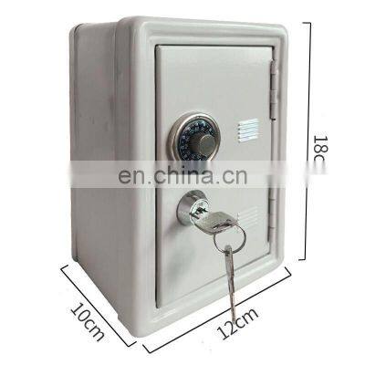 High quality red color 1 key Lock and password safe cash box storage safe shape money box
