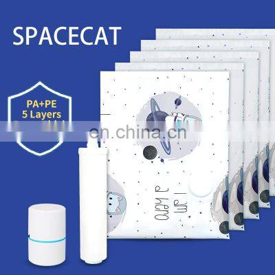 Transparent PAPE Vacuum Bags 8 Pack Vacuum Compression Bags Clothes With Pump