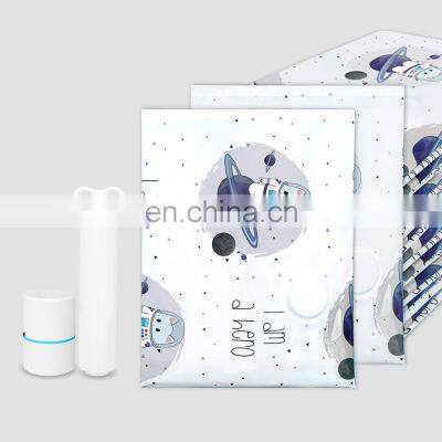 vacuum compression storage bags with hand pump