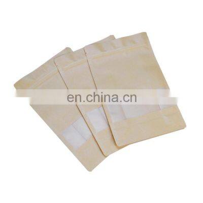 Custom Kraft Paper Stand Up Top Bag For Food Packaging Bags With Window