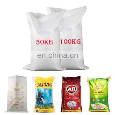 Factory Produce New Empty Standard PP Woven Fertilizer Printed Plastic Packing Sack 25KG 50kg 100KG Rice Bag
