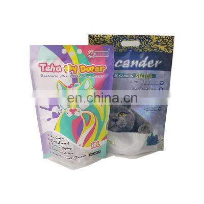 Custom Printed plastic pet dog food packaging, cat litter sand bags 2l 5l 6l 7l 10l Cat Litter Packaging Bag