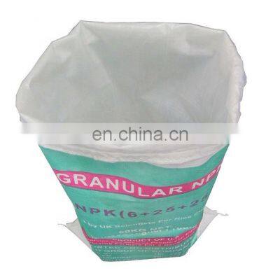 China laminated pp woven urea pp zipper rice feed fertilizer manure plastic price 50kg bag