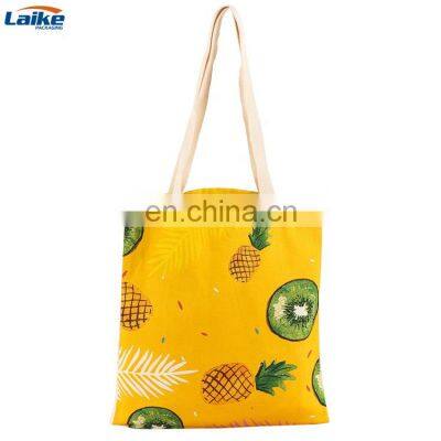Heat transfer printing logo plain white fabric cloth cotton shopping beach tote bag canvas