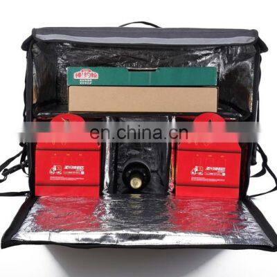 Bike Carrier Delivery Bag Aluminium Heated Pizza Cooler Thermal Insulated Coffee Cup Food Delivery Backpack