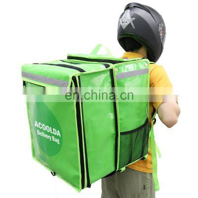 Factory customize Waterproof backpack thermal insulated pizza food delivery cooler bag ACD-B-089