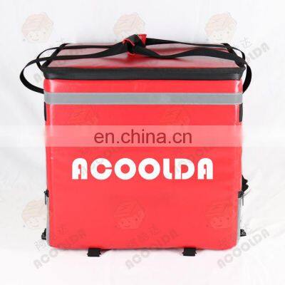 Customized Logo Motorcycle Backpack Bicycle Thermal Insulated Cooler Food Delivery Bag
