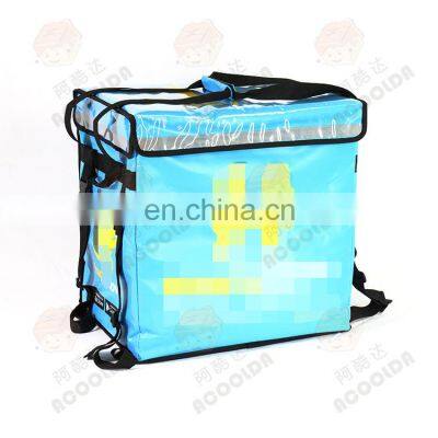 Large Box Motorcycle Custom Print Backpack Cooler Insulated Food Delivery Bag