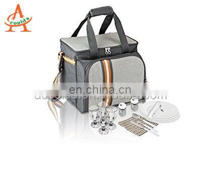 Picnic Set Cooler Camping Picnic Basket 6 person picnic basket