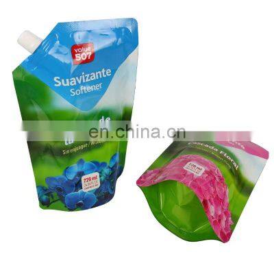 Custom OEM deterjen liquid 500ml 750ml 1000ml stand up spout pouch laundry detergent pouch