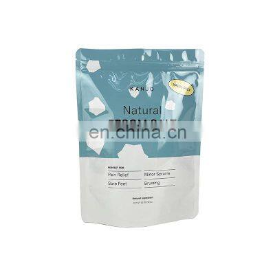 Customized Plastic Composite Resealable bath Salt Packaging Bags Mylar Stand Up pouch Healing Detox Crystal Epsom Ziplock Bag