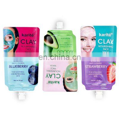 Aluminum Foil Face Mask Mini Doypack Travel Hotel Use Conditioner Shampoo Cosmetic Spout Pouch Packaging Sachet Bag With Spout