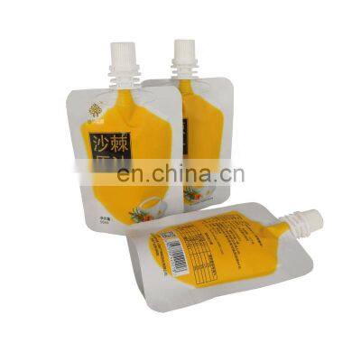 spout pouch matte finished customized juice doypack pouch with spout 50ml 100ml 150ml liquid drink bag