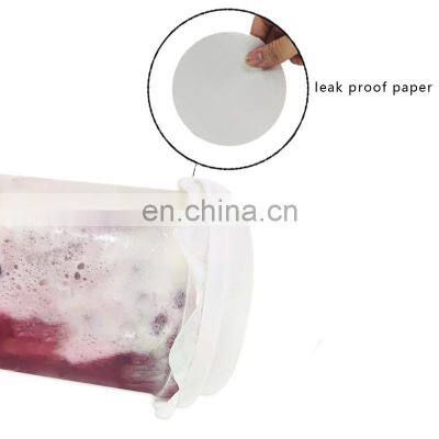 Custom environmental health disposable waterproof and leakproof sealing leak proof paper for juice bubble tea coffee cup