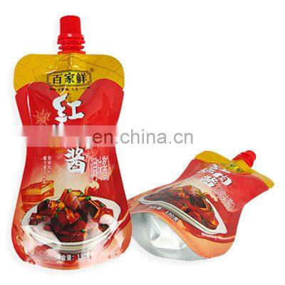 Condiments and Sauce Seasoning Spice Food Packaging plastic beverage aluminum pouch stand-up Spout Pouch Custom Print