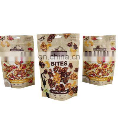 Stand Up Pouch China Suppliers Doypack custom Design Food Grade Zipper Paper Printing Kraft Stand Up Bag for popcorn