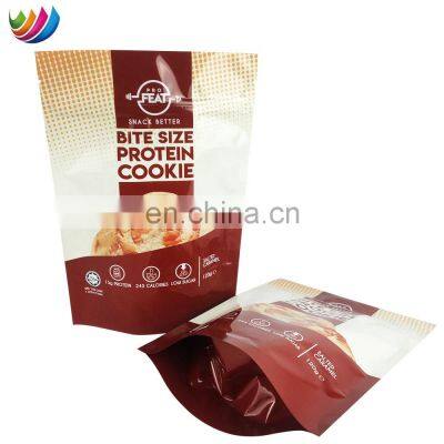 Custom Printed Organic Sancks Dry Food Packaging Bag Rusk Biscuit Stand Up Pouch With Ziplock