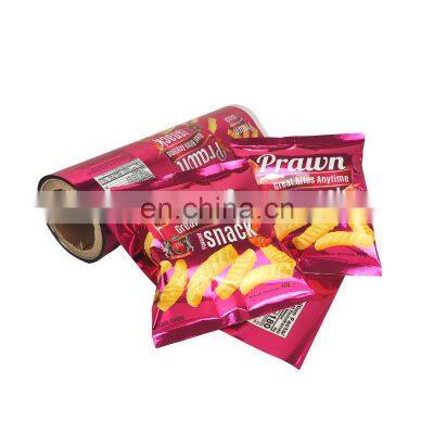 Wholesale Custom Logo Aluminum Foil Plastic Corn Packaging Roll film Potato Chips Packaging Bag