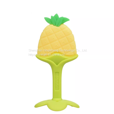 Infant Toddlers Silicone Teether Wholesale Customized Baby Chewable Fruit Shape BPA Free Silicone Baby Teething Toy Teether