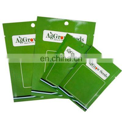 Custom printed agriculture packaging kraft ammonium foil seed bags for seeds