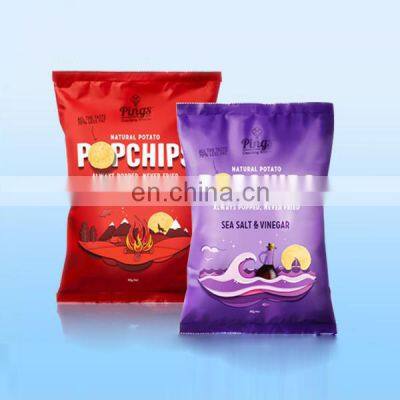Potato chips packing plastic bag with custom logo design printing