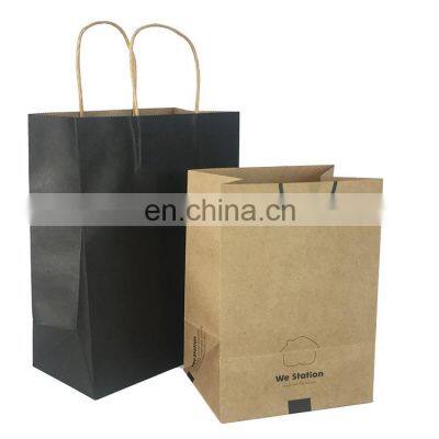 Costom disposable takeaway food packaging greaseproof paper bag shopping clothes packaging bag with bolas