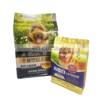 2kg/5kg Customized heat sealed aluminum foil flat bottom pouch stand up pouch pet dog bag food packaging with zipper