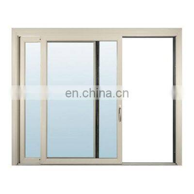 Commercial Aluminum Window Frames Champagne Color Double Glazed Aluminum Sliding Window