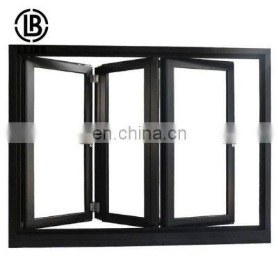 High end fashion frameless aluminium folding windows