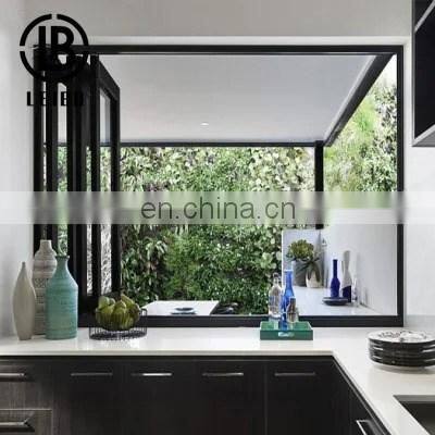 Modern style aluminium window glass folding windows