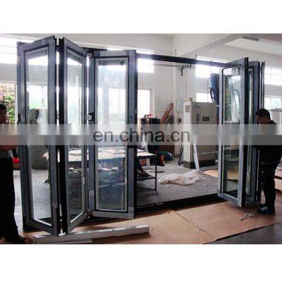 Australia Standard Balcony Glaze Bi-fold UPVC PVC Plastic Bifold Door