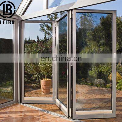 good price exterior bi folding door for patio aluminum glass folding door
