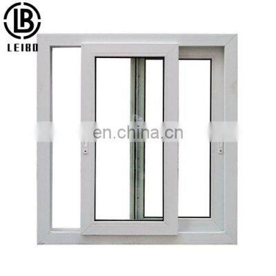 Latest American European designs UPVC PVC vinyl house sliding window with various glass for choose