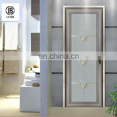 Building Material Aluminum Toilet/Bathroom Door with Tempered Glass/Frosted/Obscure Glazed/Casement/Swing Doors