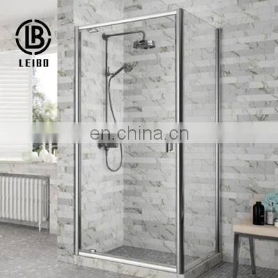 High quality aluminum flat open shower room with tempered glass