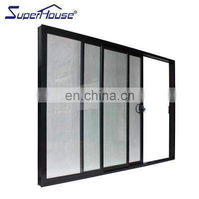 Superhouse 8 ft sliding glass doors NFRC standard customized design heat insulated aluminium alloy Sliding Glass door for Sale