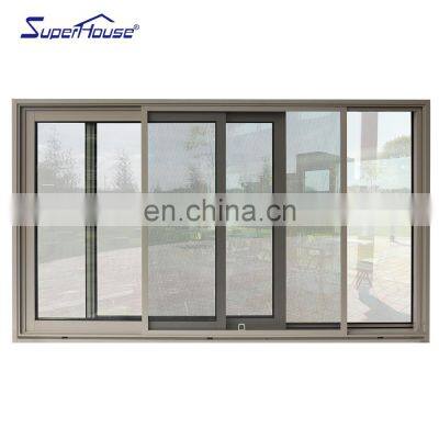 best selling Hot Sale factory Outlet aluminium alloy profile double glass sliding windows with fiberglass
