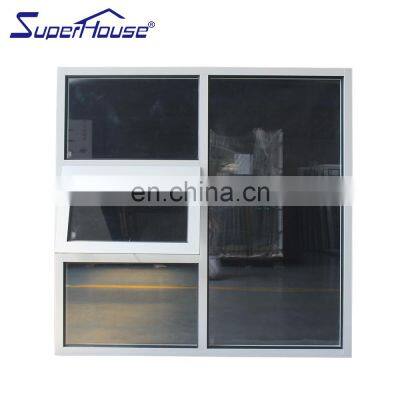 NFRC double glazed aluminium awning window top fixed windows