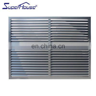 Superhouse Easy operation metal door large glass louvered windows at the wholesale price