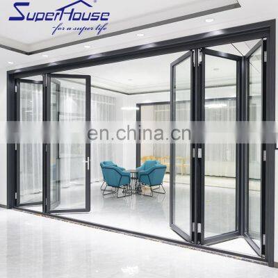 Superhouse FPA Hurricane Proof Impact Aluminum Bi-folding Door With Factory Directly Price
