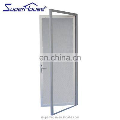 Superhouse aluminum frame single hinged stainless steel screen door security door