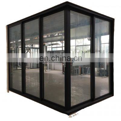 AS2047 CE Standard Stacker Sliding Door Factory Power Coated Fire Rated Double Tempered Insulated Glass Aluminum Sliding Window