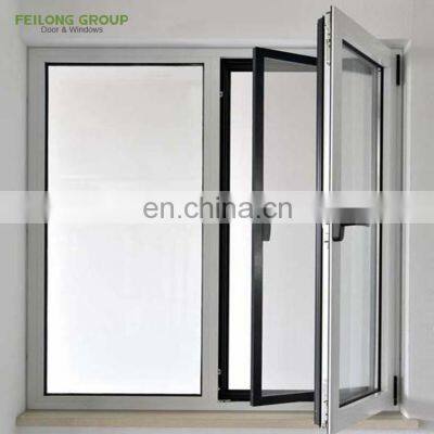 yantai feilong Latest Design Aluminum Frame Two Way Open Tilt-Turn Tilt And Turn aluminium Casement Window