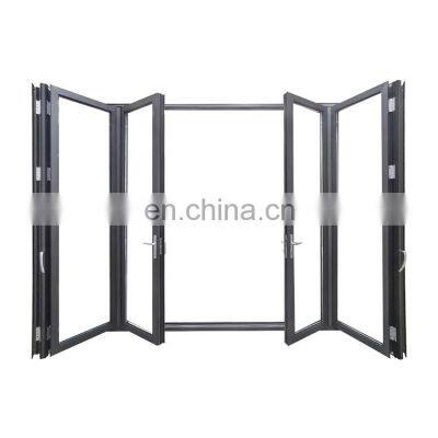Modern Commercial Internal Fire Proof Folding Bi-Folding Glass Aluminum Exterior Accordion Door