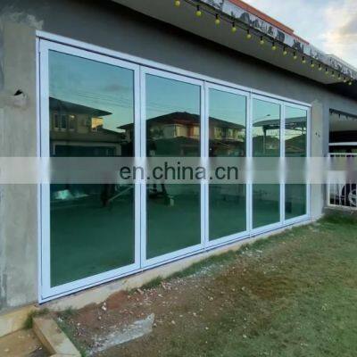 modern aluminium glass doors for houses patio french door aluminum Bi folding collapsible door